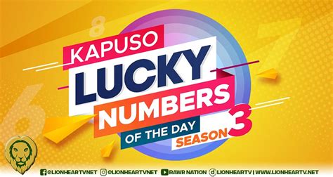 kapuso lucky numbers of the day|Win Php 150, 000 at the Kapuso Lucky Numbers of the Day .